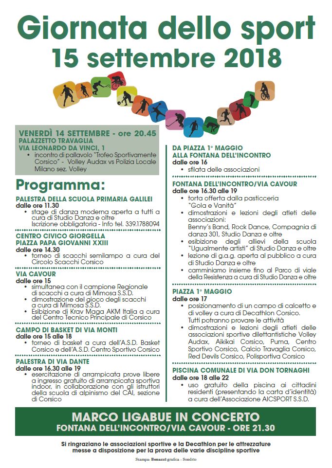 VOLANTINO PROGRAMMA GIORNATA SPORT